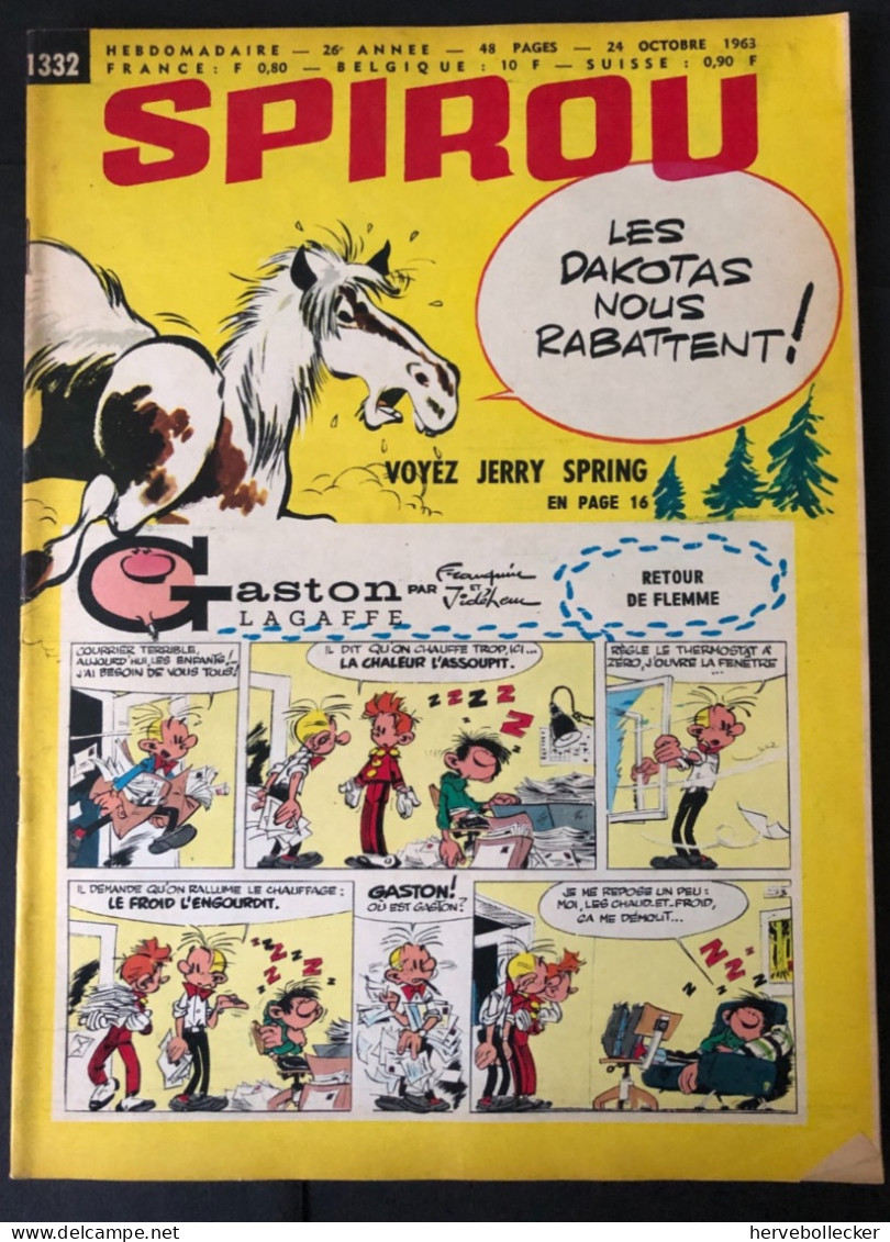 Spirou Hebdomadaire N° 1332 - 1963 - Spirou Magazine