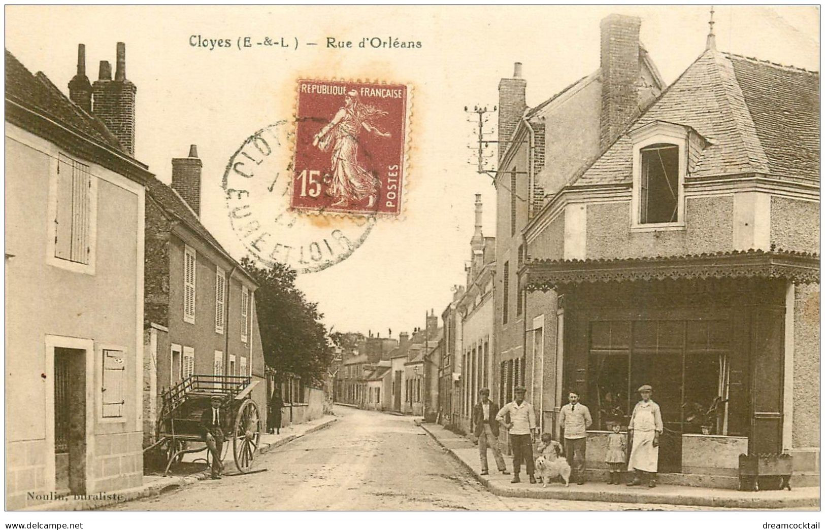 28 CLOYES. Boucherie Rue D'Orléans 1927 - Cloyes-sur-le-Loir