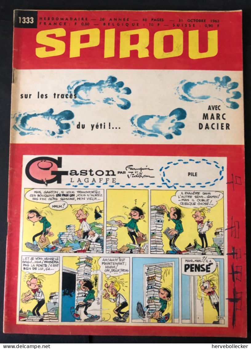 Spirou Hebdomadaire N° 1333 - 1963 - Spirou Magazine