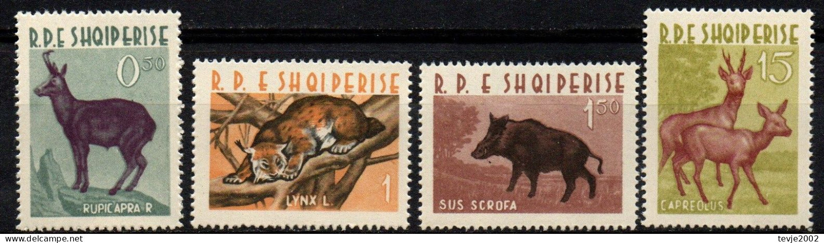 Albanien 1962 - Mi.Nr. 699 - 702 - Postfrisch MNH - Tiere Animals - Gibier