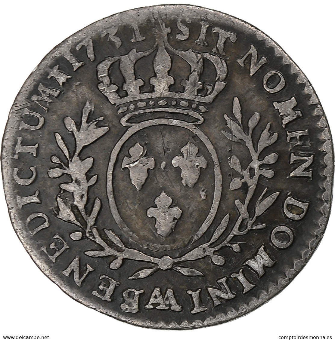 France, Louis XV, 1/10 Écu Aux Branches D'olivier, 1731, Metz, Argent, TB+ - 1715-1774 Luis XV El Bien Amado