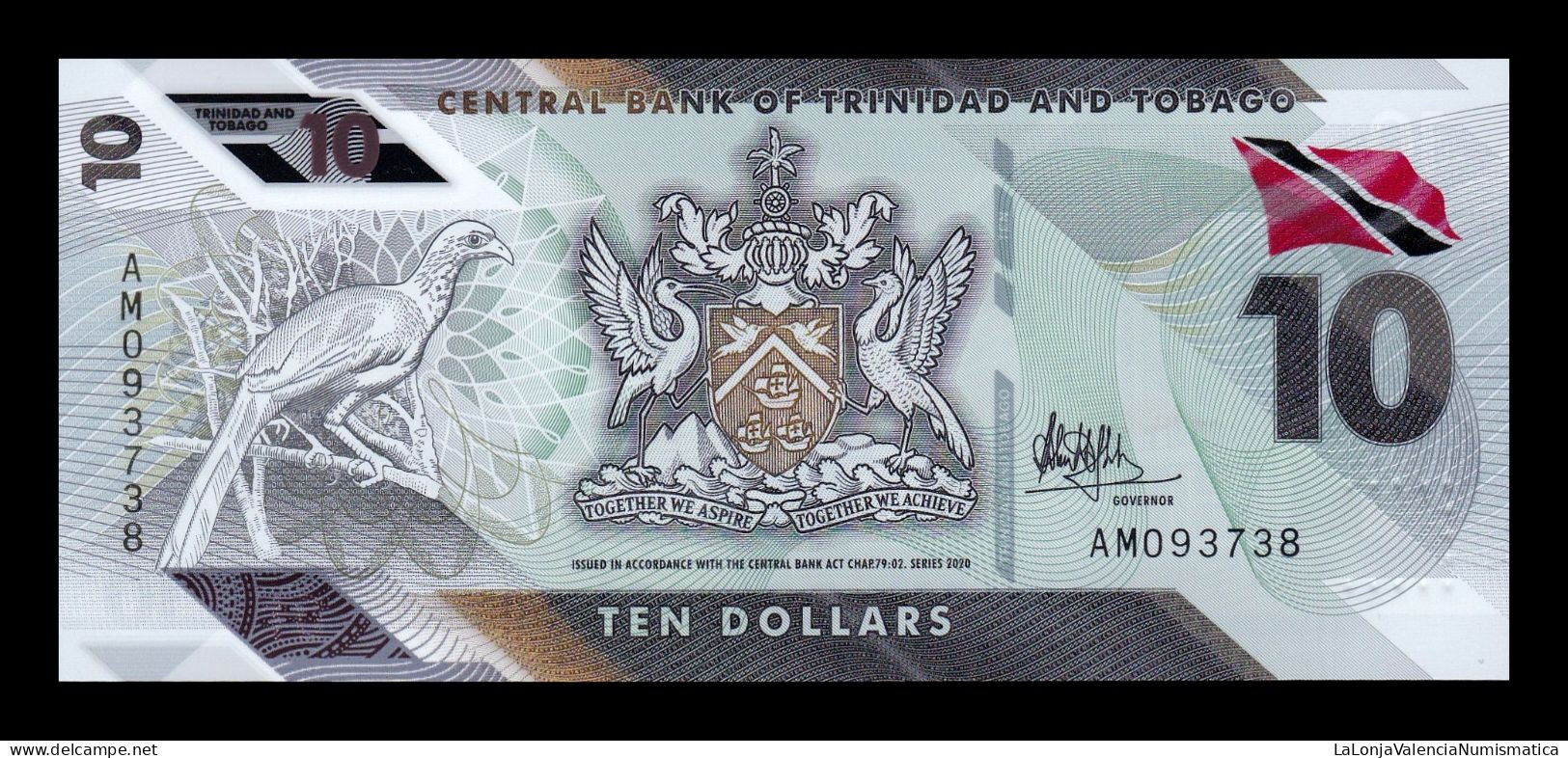 Trinidad & Tobago 10 Dollars 2020 Pick 62 Polymer Sc Unc - Trindad & Tobago