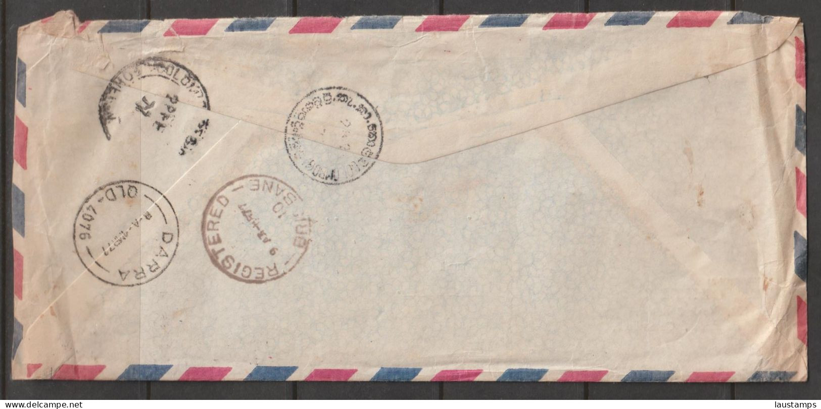 Sri Lanka 1977 Registered Airmail Cover To Australia - Sri Lanka (Ceylon) (1948-...)