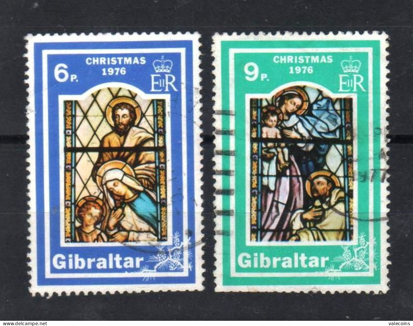 GIBILTERRA GIBRALTAR - 1976 - Christmas - 2 Used Stamps   MyRef:N - Gibraltar