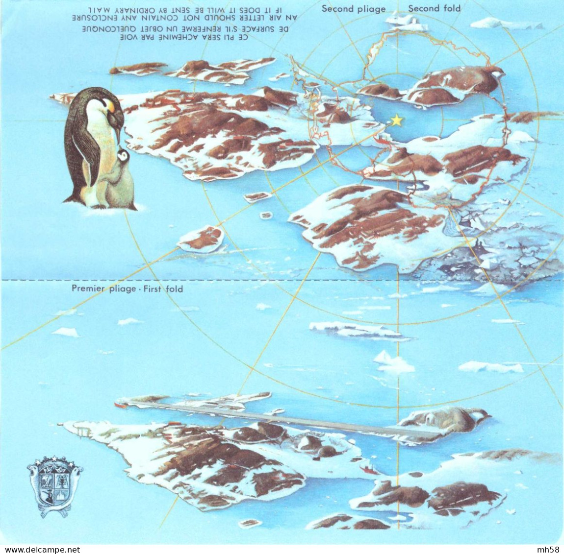 Entier TAAF 1993 - Aérogramme Illustré N° 1 Neuf ** - 5f70 Inauguration Piste Terre Adélie - Interi Postali