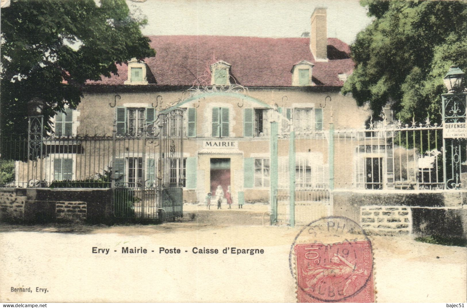 Ervy - Mairie - Poste - Caisse D'Epargne - Ervy-le-Chatel