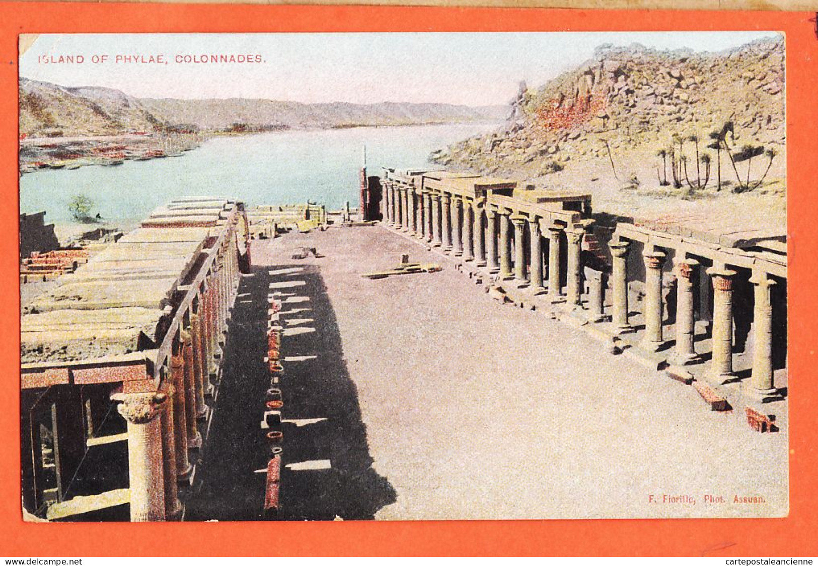 14999 / ⭐ Island PHYLAE ◉ F. FIORILLO Photo Assuan Lichtenstern & Harari 244 ◉ Colonnades Assouan ◉ Egypt 1905s Egypt - Assuan