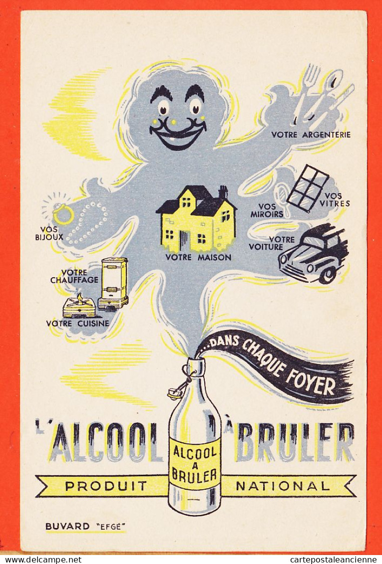 14838 / ⭐ ALCOOL à BRULER Produit National Chaque Foyer Bijoux Chauffage Cuisine Voiture Vitres Argent Buvard EFGE - Produits Ménagers