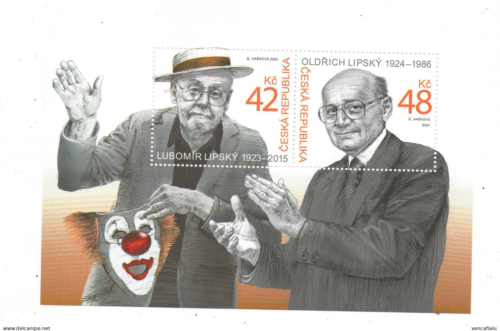 Year 2024 - Brothers Lipsky, Nice Czech Actor And Director, S/S, MNH - Blocks & Kleinbögen