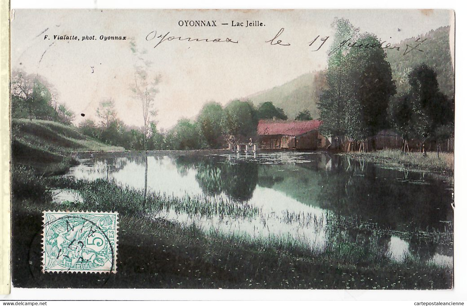 14550 / OYONNAX Lac JEILLE Jeilles 19.01.1907 à MARLAUD Rue Du Pre Saint-Claude Jura -Photo VIALATTE - Oyonnax
