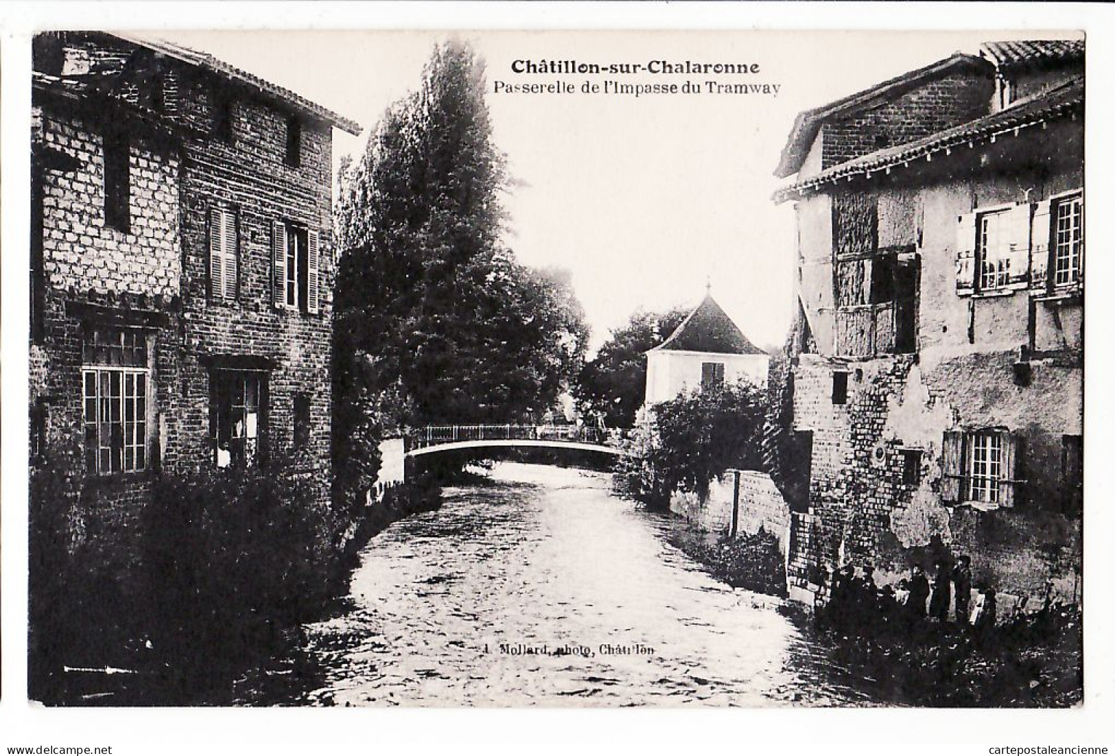14562 / CHATILLON-sur-CHALARONNE Ain Passerelle De L' Impasse Du Tramway Le 18-09-191 Du Puteret Lent - MOLLARD - Châtillon-sur-Chalaronne