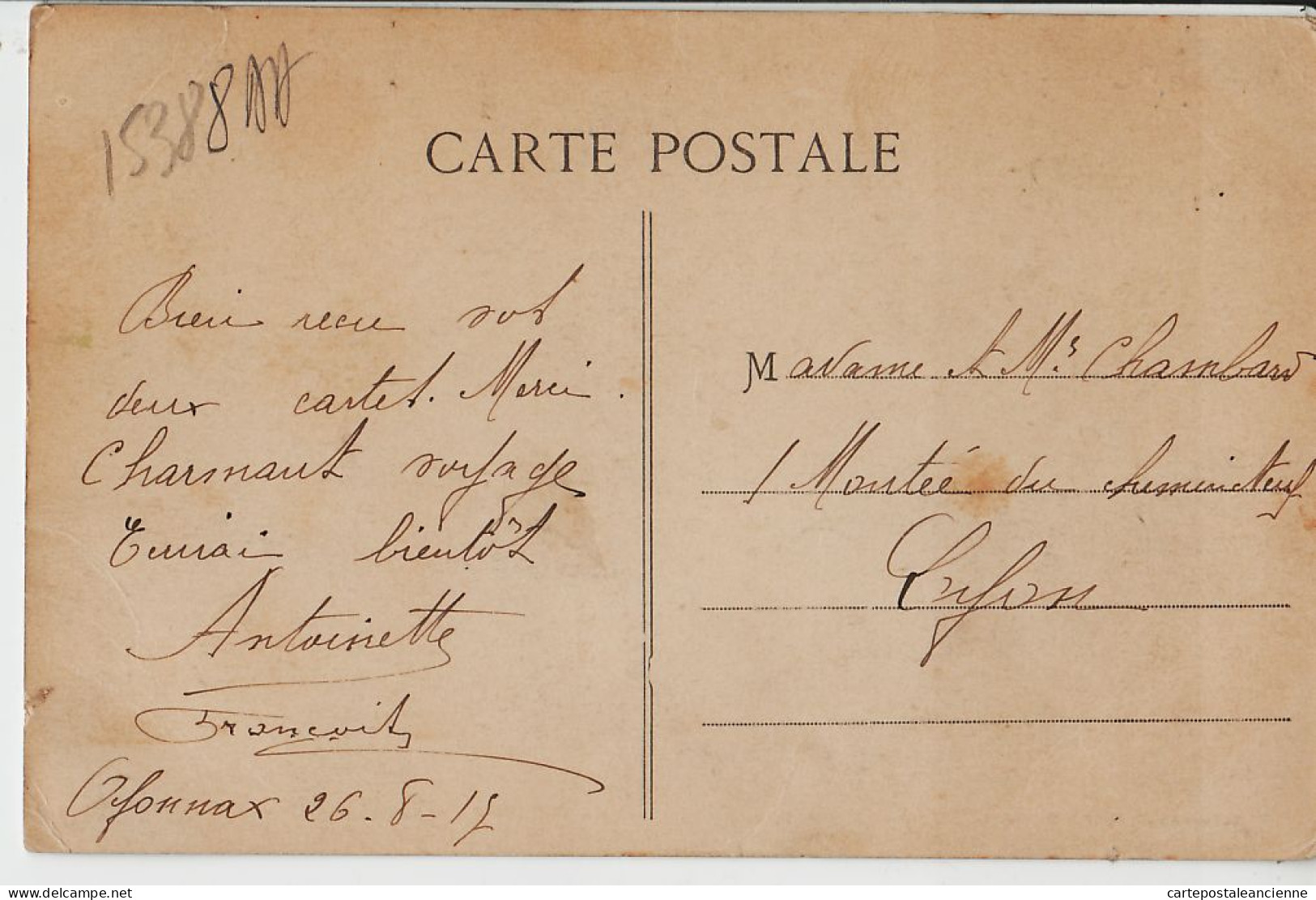 14549 / OYONNAX LE PERRET 01-Ain Chalet Refuge Calèche 1917 à CHAMBARD Montee Chemin Neuf Lyon - Oyonnax