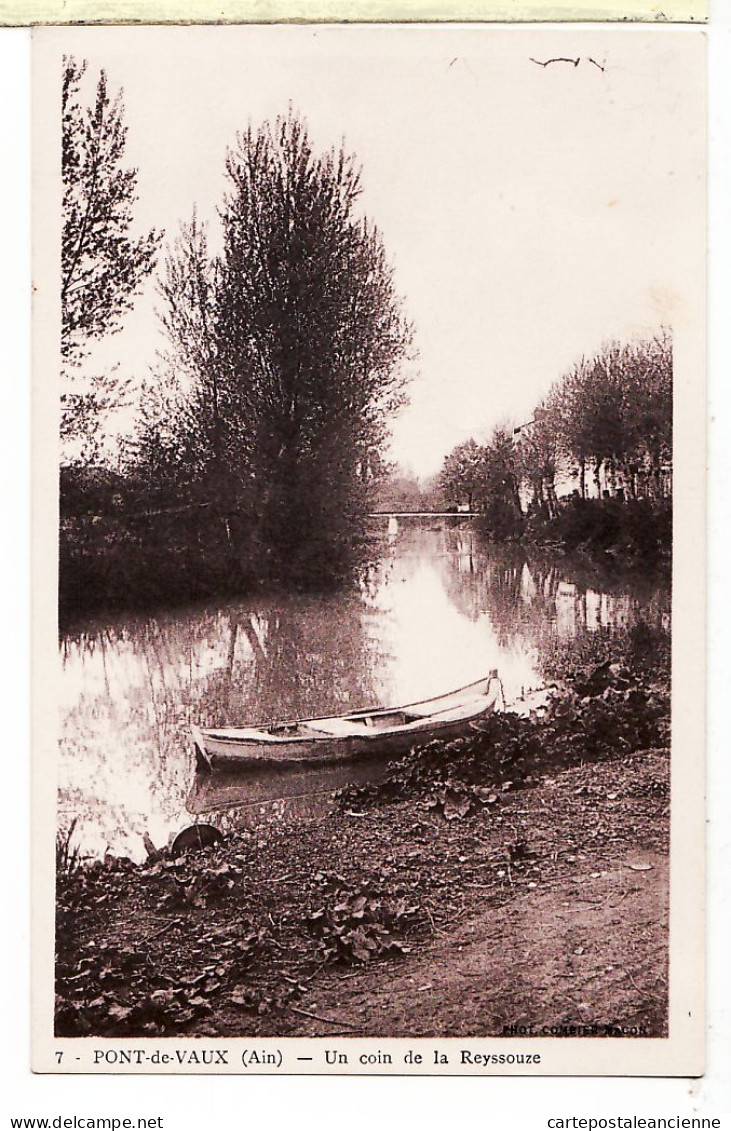 14546 / PONT-de-VAUX Ain Fleurville Un COIN De La REYSSOUZE Barque 1930s - COMBIER 7 - Pont-de-Vaux