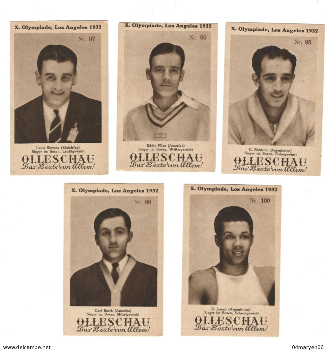 ***  5 X CHROMO   ***  -  BOKSEN  -  Varia / Divers / Olympiade Los Angeles 1932  -  Zie / Voir Scan's - Trading Cards