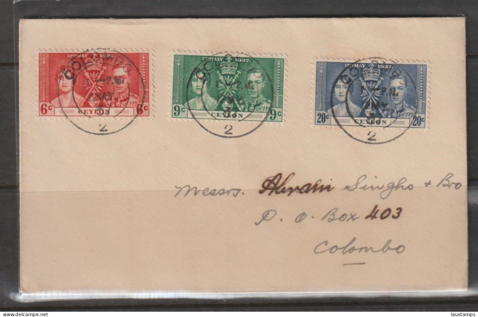 Sri Lanka, Ceylon 1937 Coronation FDC - Sri Lanka (Ceilán) (1948-...)