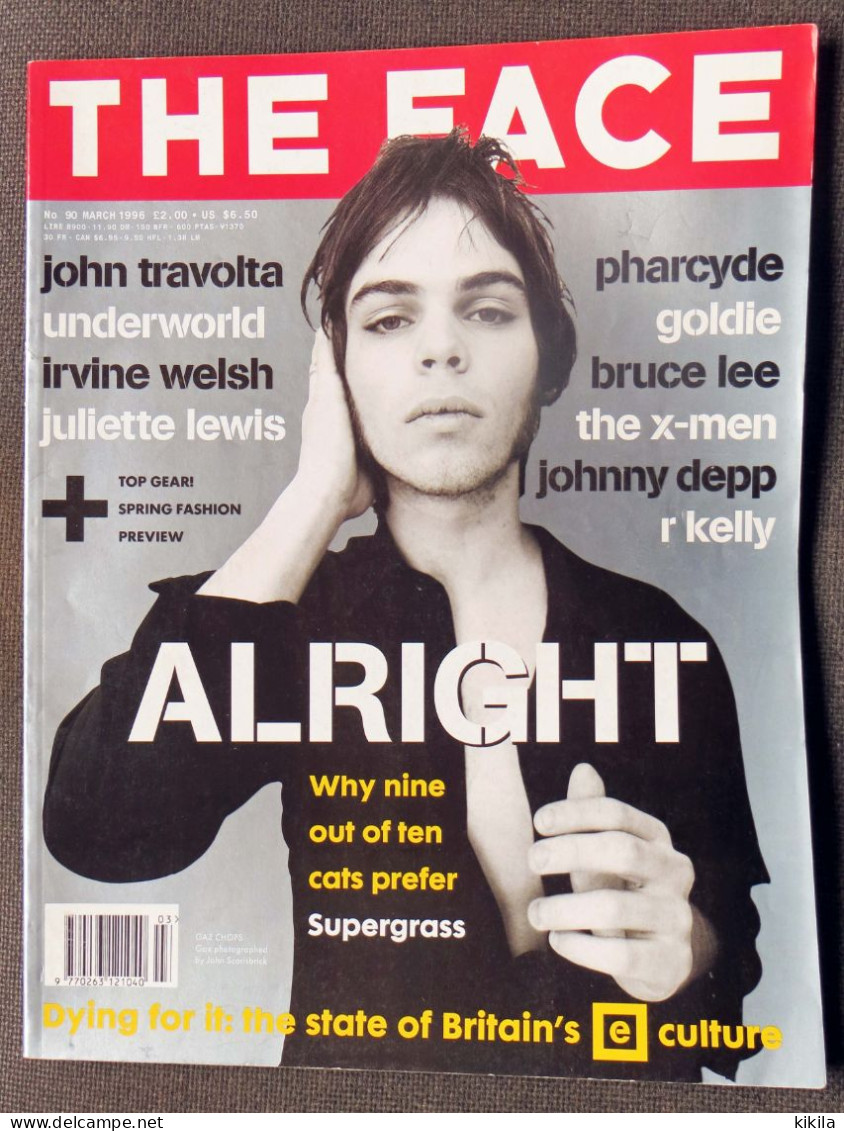 Revue THE FACE N° 90 Mars 1996 Volume 2  John Travolta  Irvine Welsh  Bruce Lee  Johnny Deep  R. Kelly Juliette Lewis... - Amusement