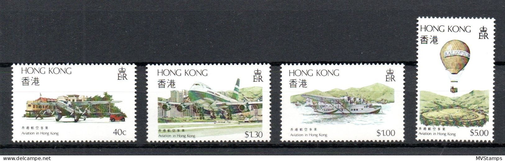 Hong Kong 1984 Satz 423/26 Aviation/Luftfahrt/Flugzeuge Postfrisch - Gebruikt