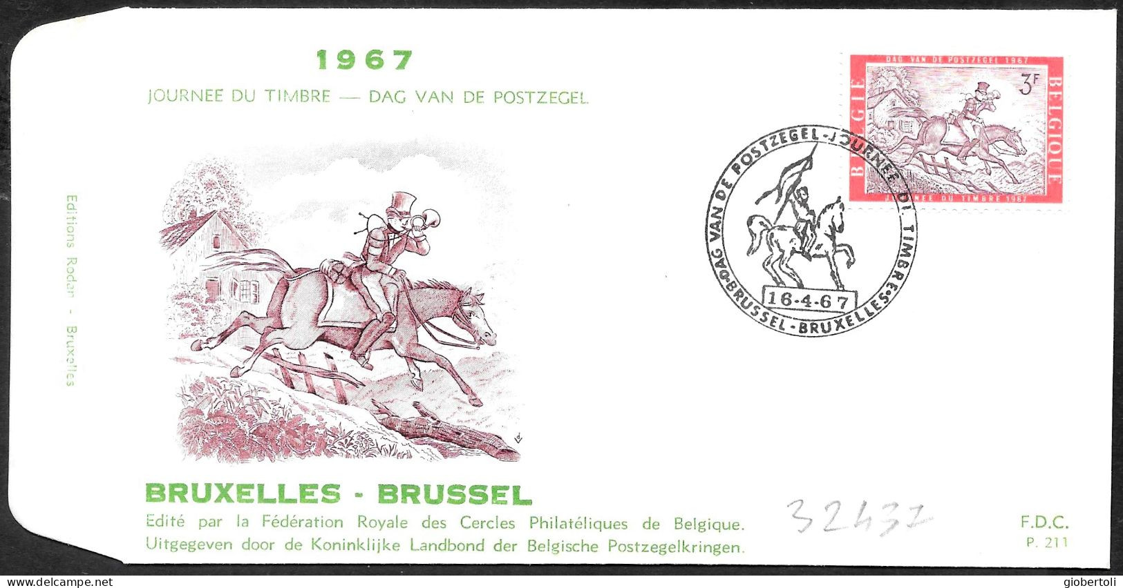 Belgio/Belgium/Belgique: FDC, Giornata Del Francobollo, Stamp Day, Journée Du Timbre - Stamp's Day