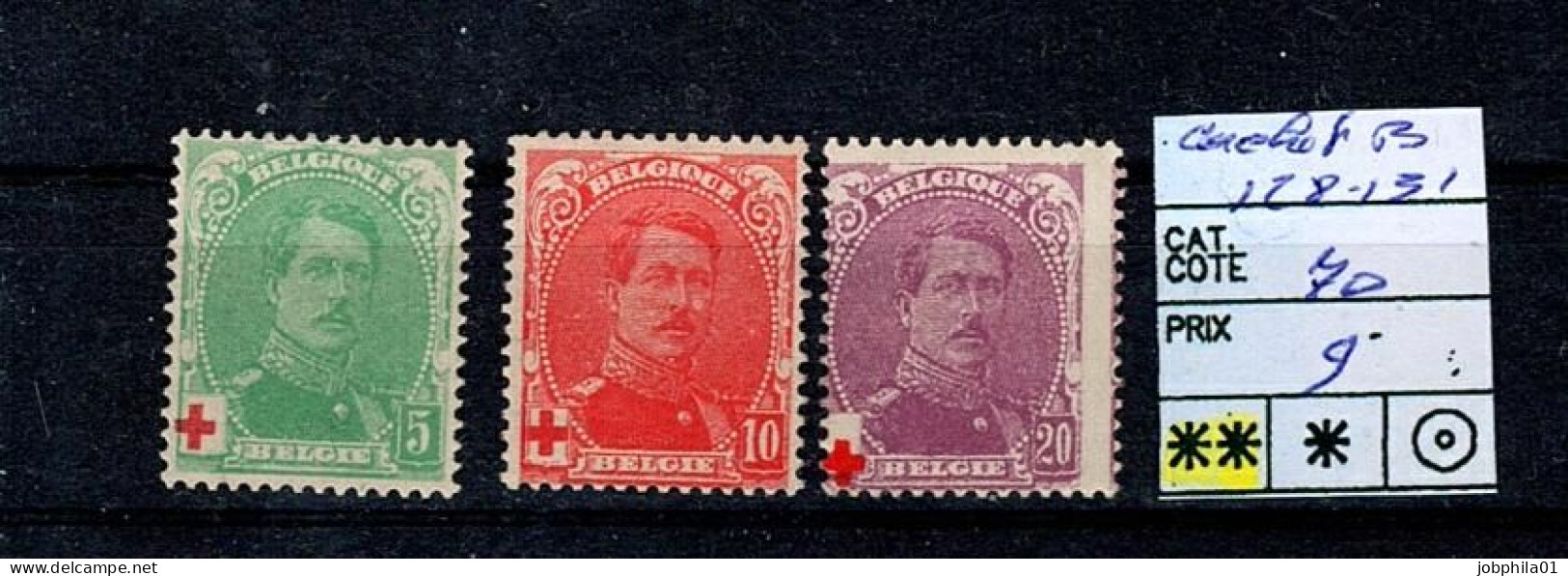 128-131 Xx 131 Faux Côte 70€ - 1914-1915 Rotes Kreuz