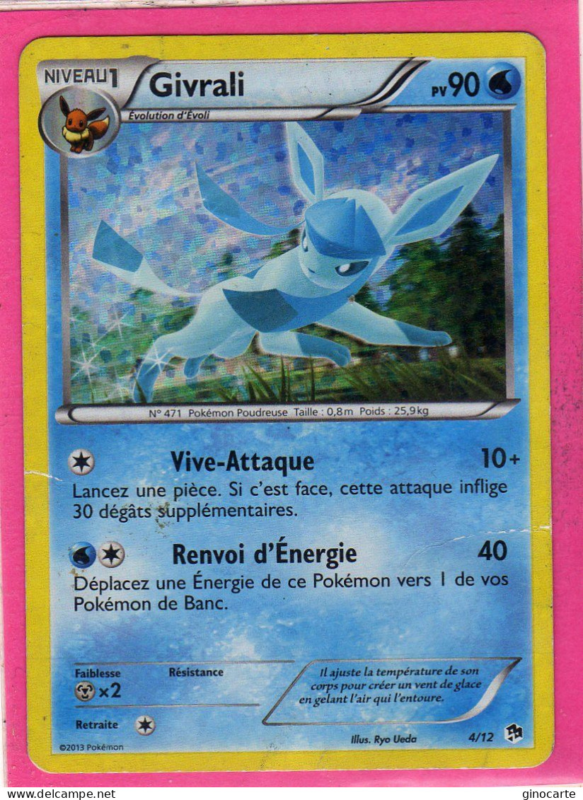 Carte Pokemon Francaise 2013 Mc Donald's 4/12 Givrali 90pv Holo Usagé - McDonald's