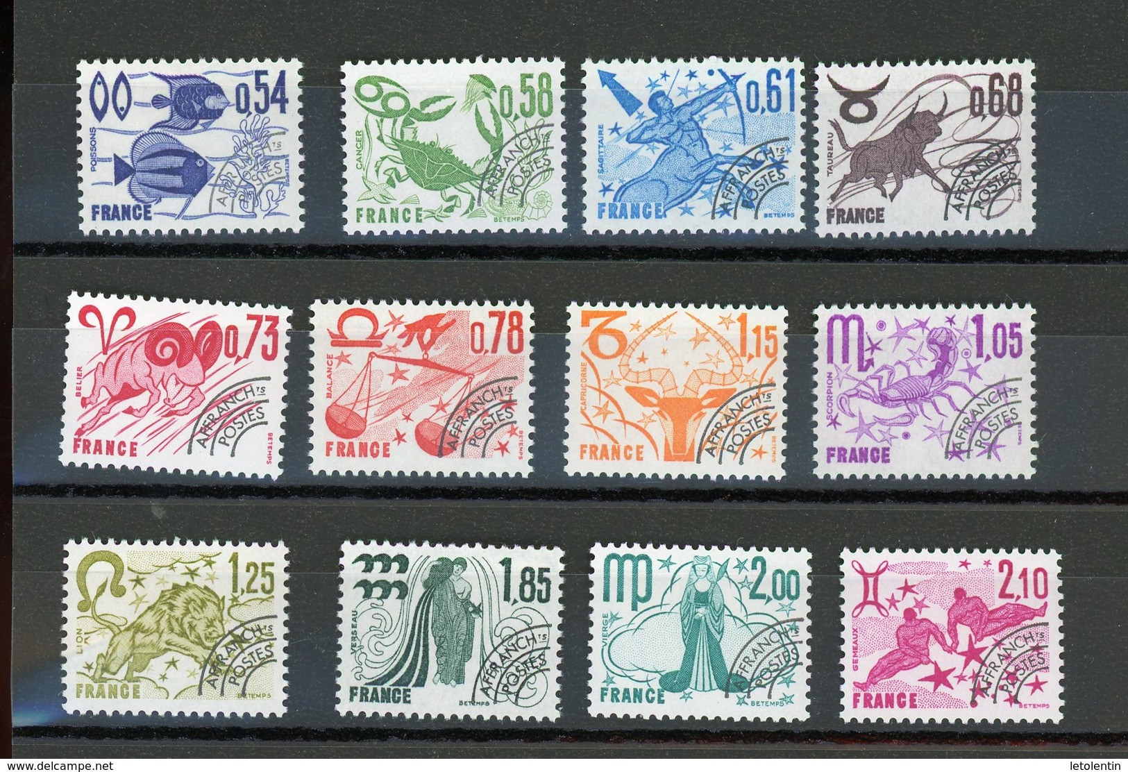 FRANCE -  PRÉOBLITÉRÉ ZODIAQUE - N° Yvert  146/157** - 1964-1988