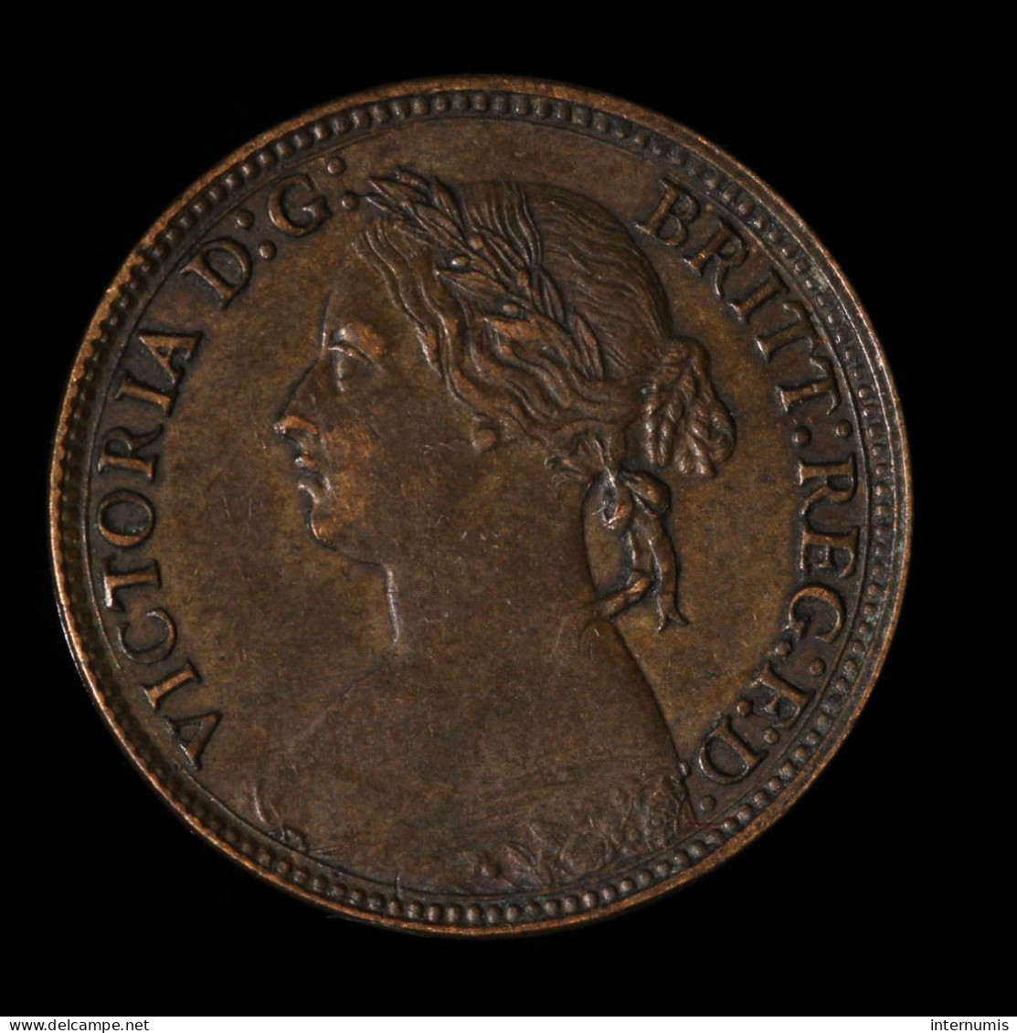  Grande-Bretagne / United Kingdom, Victoria, Farthing, 1874, Heaton, Bronze, TTB+ (AU),
KM#753, S.3959 - B. 1 Farthing