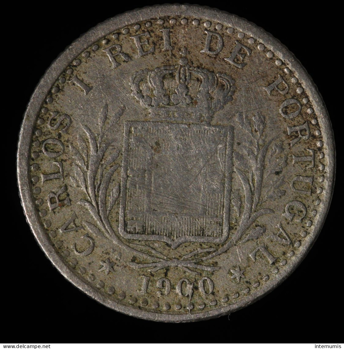  Portugal, Carlos I, 100 Reis, 1900, , Cu-N (Copper-Nickel), TB+ (VF),
KM#546 - Portugal