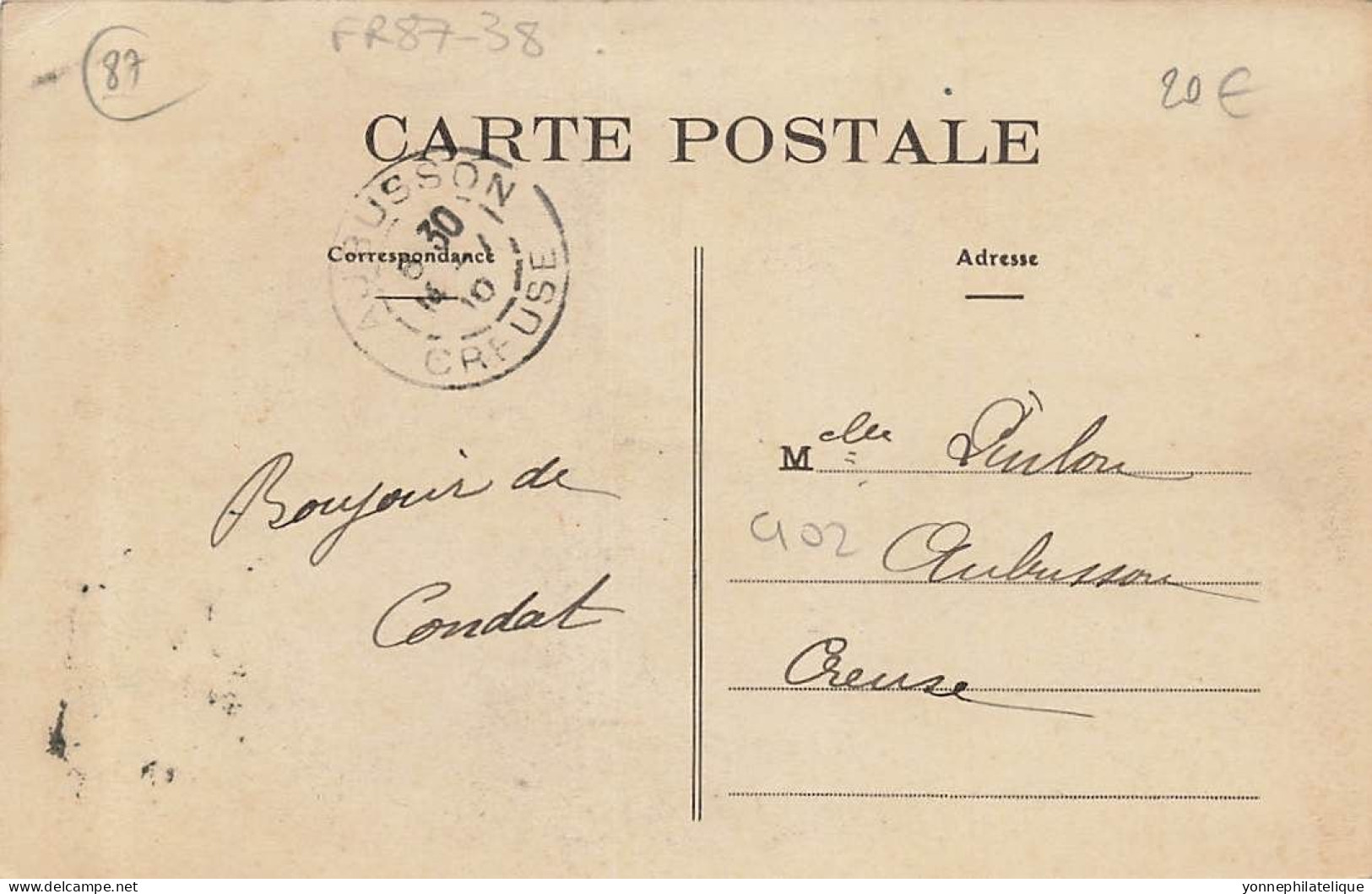 TOP - 87 - HAUTE VIENNE - CONDAT - Bureau De Poste - FR87-38 - Condat Sur Vienne