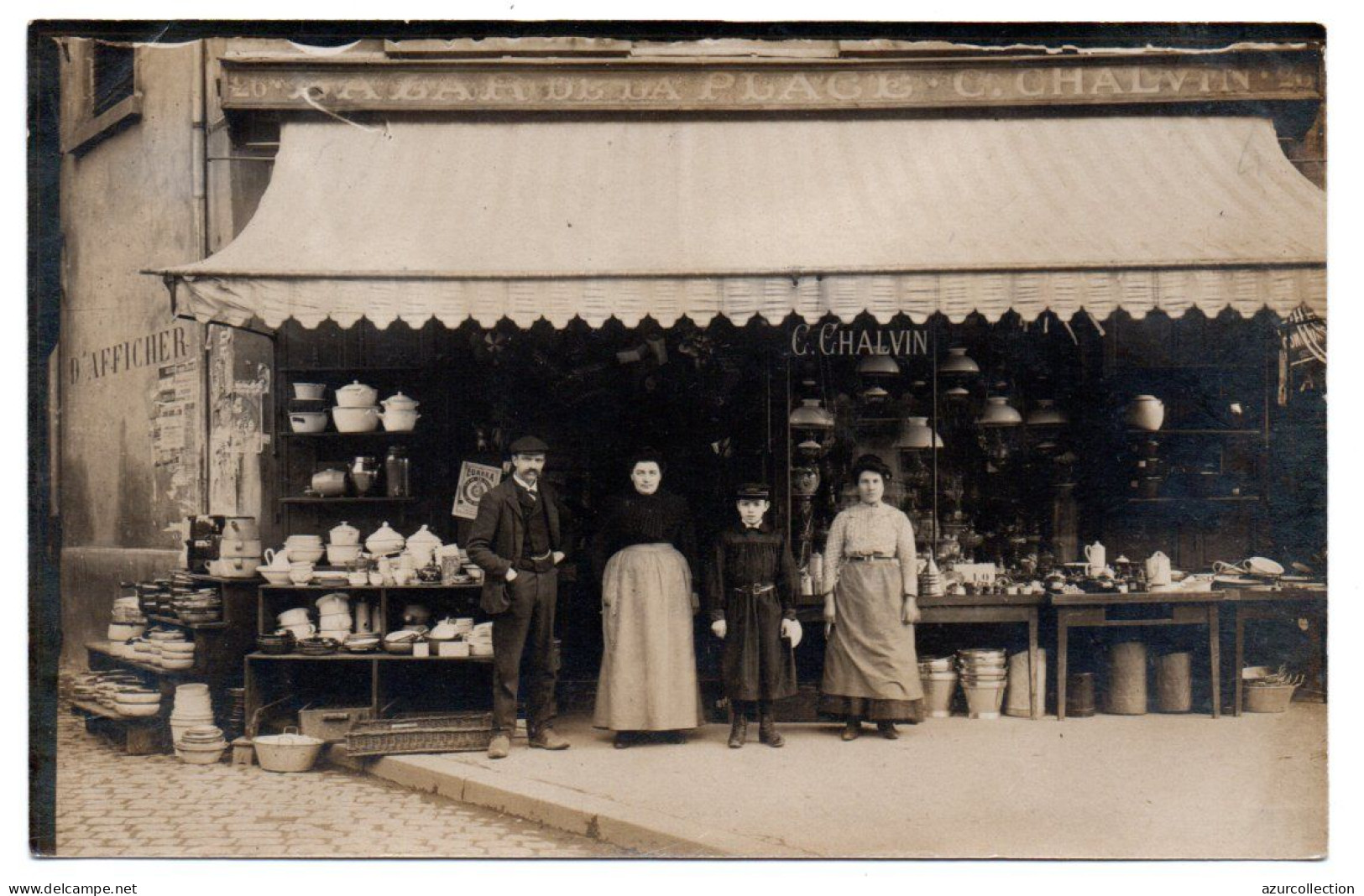 Devanture Du Tabac De La Place. Maison Chalvin. Carte Photo Animée - Lyon 3