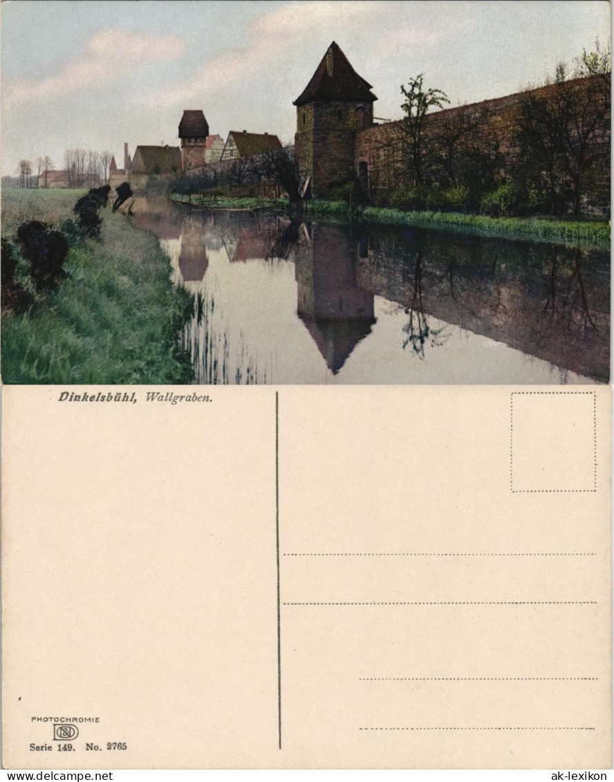 Ansichtskarte Dinkelsbühl Stadtteilansicht Partie Am Wallgraben 1910 - Dinkelsbuehl