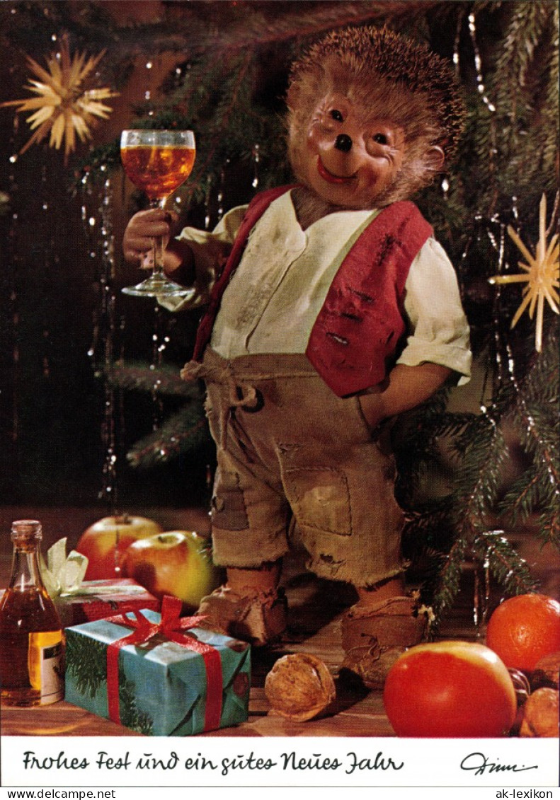 Ansichtskarte  Mecki (Diehl-Film): Weihnachten Punsch Und Geschenke 1975 - Mecki
