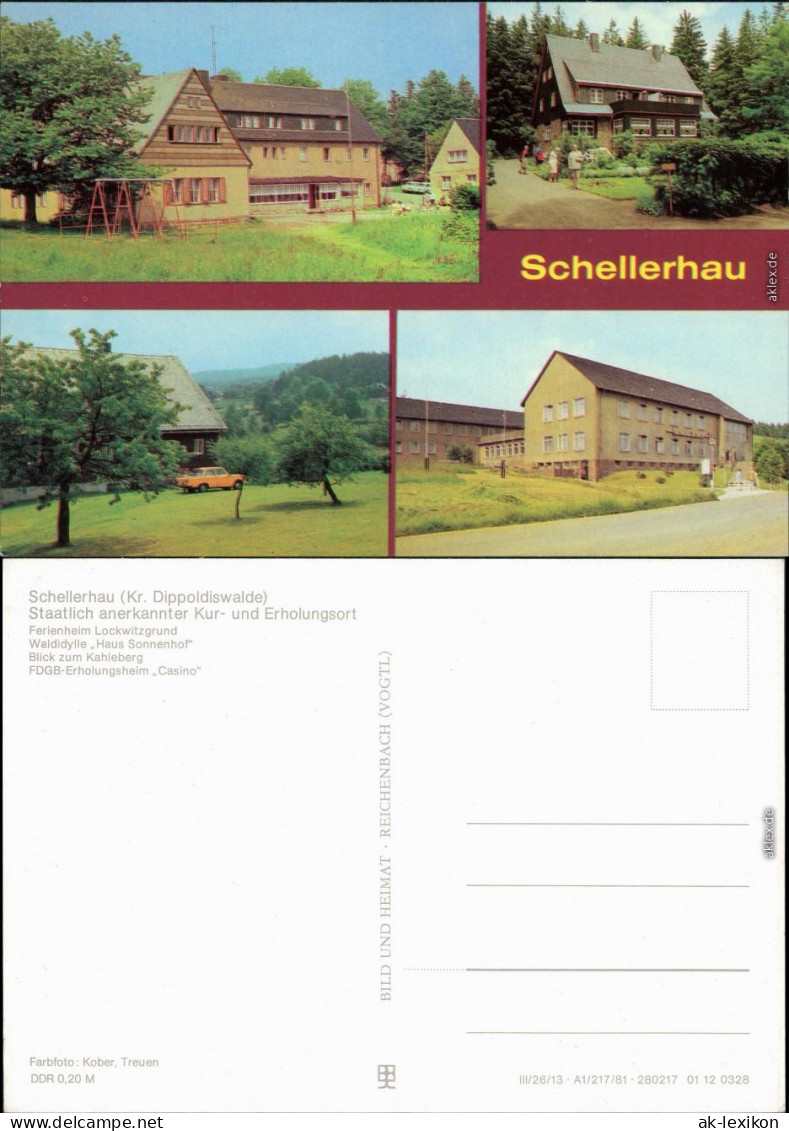 Schellerhau Altenberg (Erzgebirge) Ferienheim  FDGB-Erholungsheim "Casino" 1981 - Schellerhau
