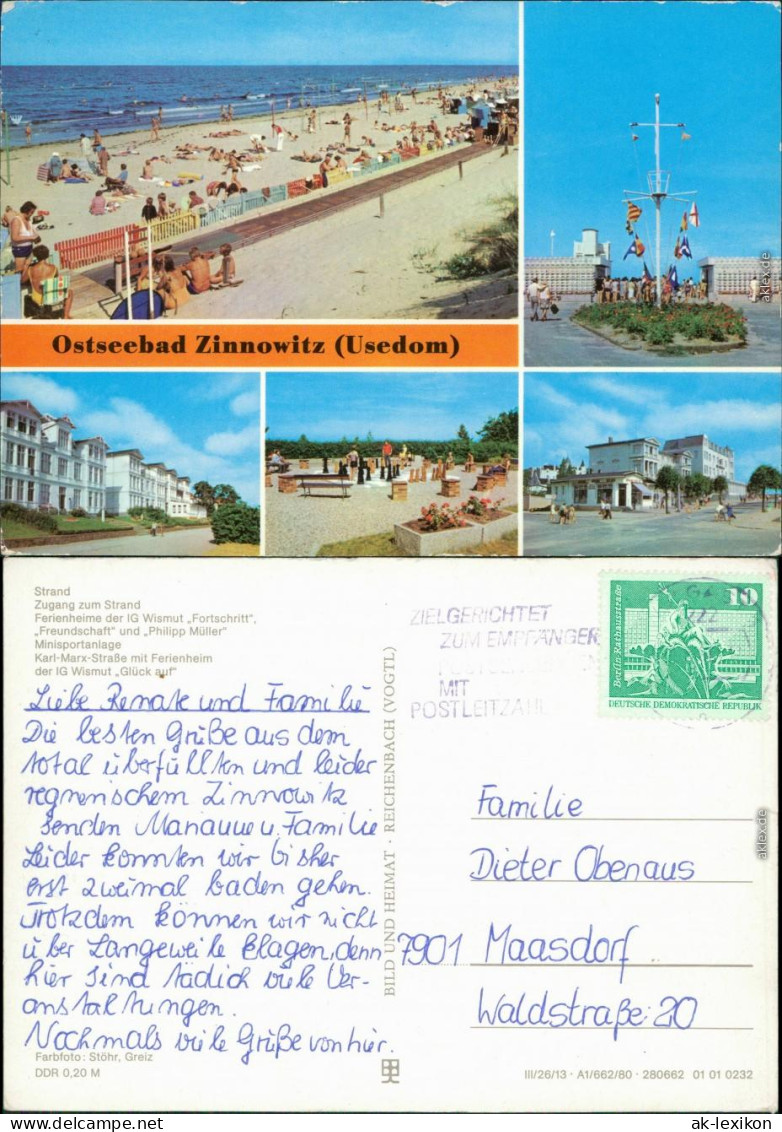 Zinnowitz Strand,  Ferienheime, Minisportanlage, Karl-Marx-Straße 1980 - Zinnowitz