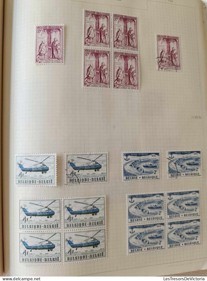 Album de Timbres sur charnière - Belgique - Luxembourg -  marques postales