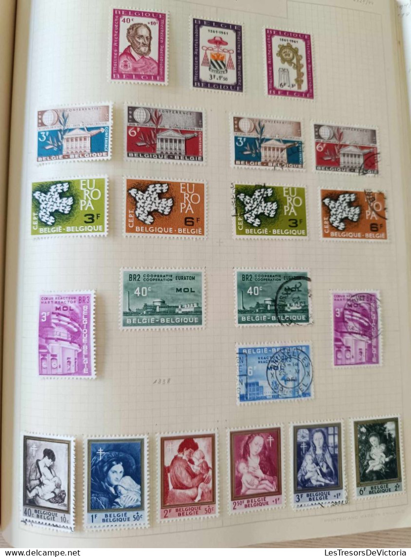 Album de Timbres sur charnière - Belgique - Luxembourg -  marques postales