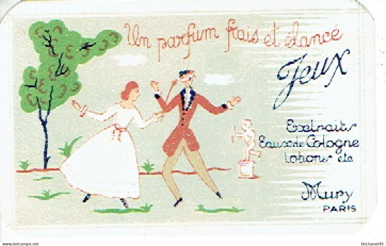 Carte Parfum JEUX De MURY - Profumeria Antica (fino Al 1960)