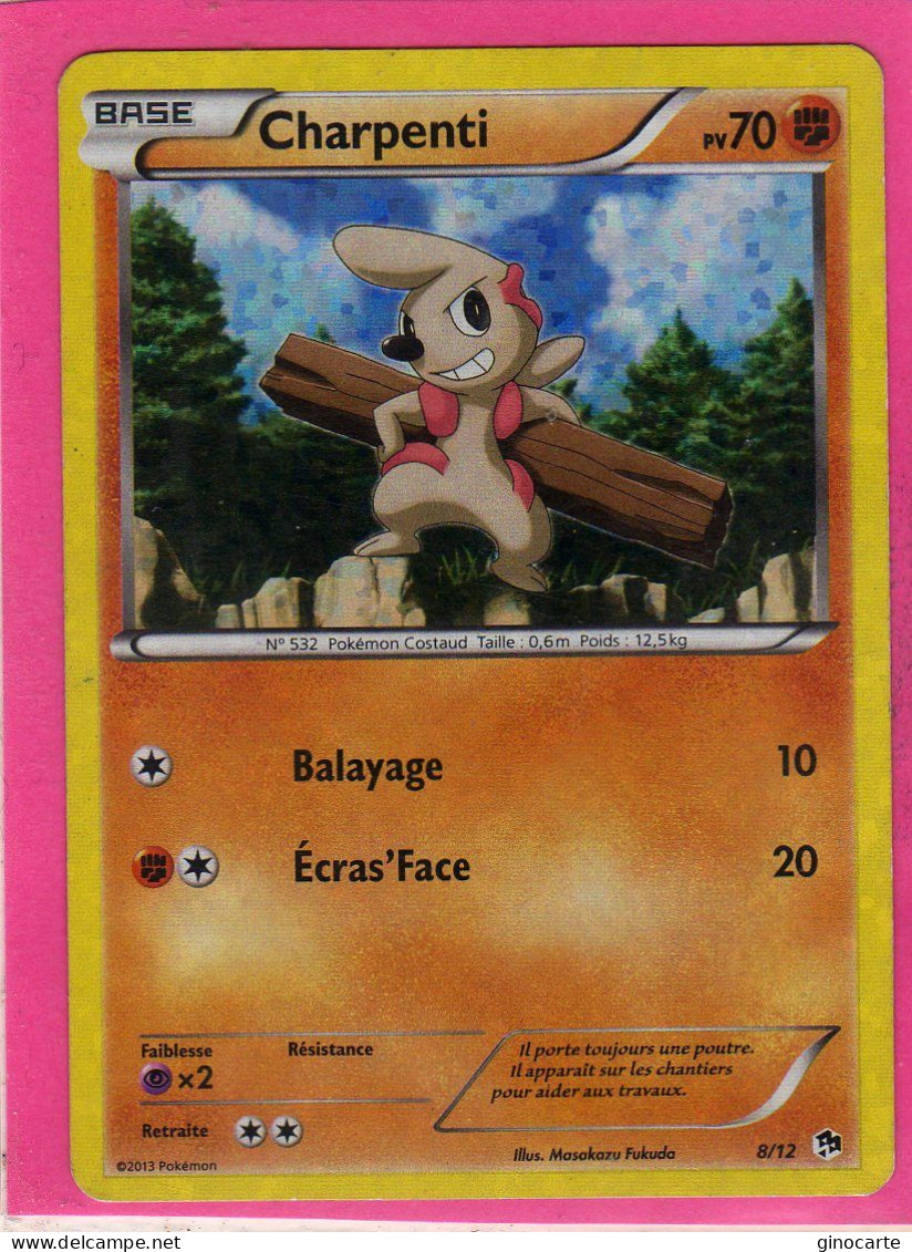 Carte Pokemon Francaise 2013 Mc Donald's 8/12 Charpenti 70pv Holo Bon Etat - McDonald's