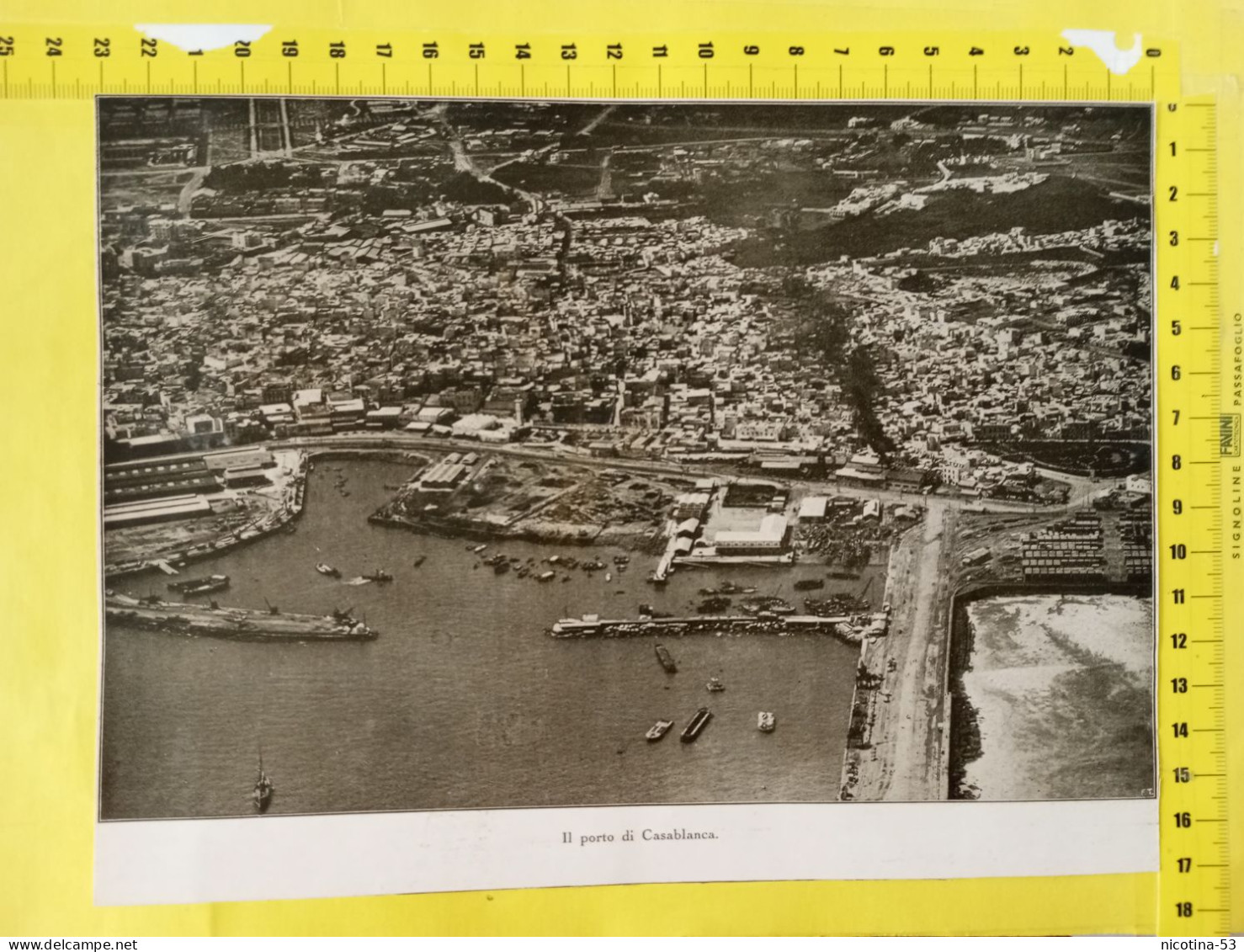 IT-00563- " IL PORTO DI CASABLANCA " MAROCCO 1931 - PANORAMA AEREO - Otros & Sin Clasificación