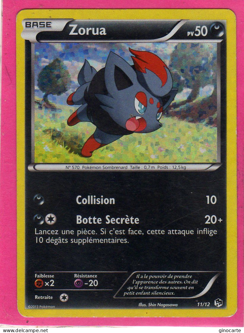 Carte Pokemon Francaise 2013 Mc Donald's 11/12 Zorua 50pv Holo Occasion - McDonald's