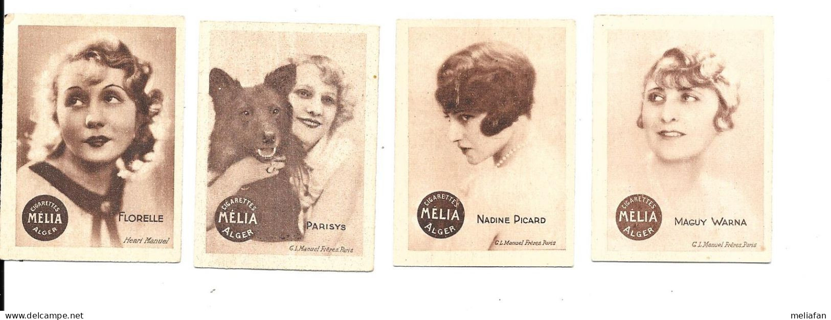 GF2175 - CARTES CIGARETTES MELIA - FLORELLE - MAGUY WARNA - NADINE PICARD - PARISYS - Melia