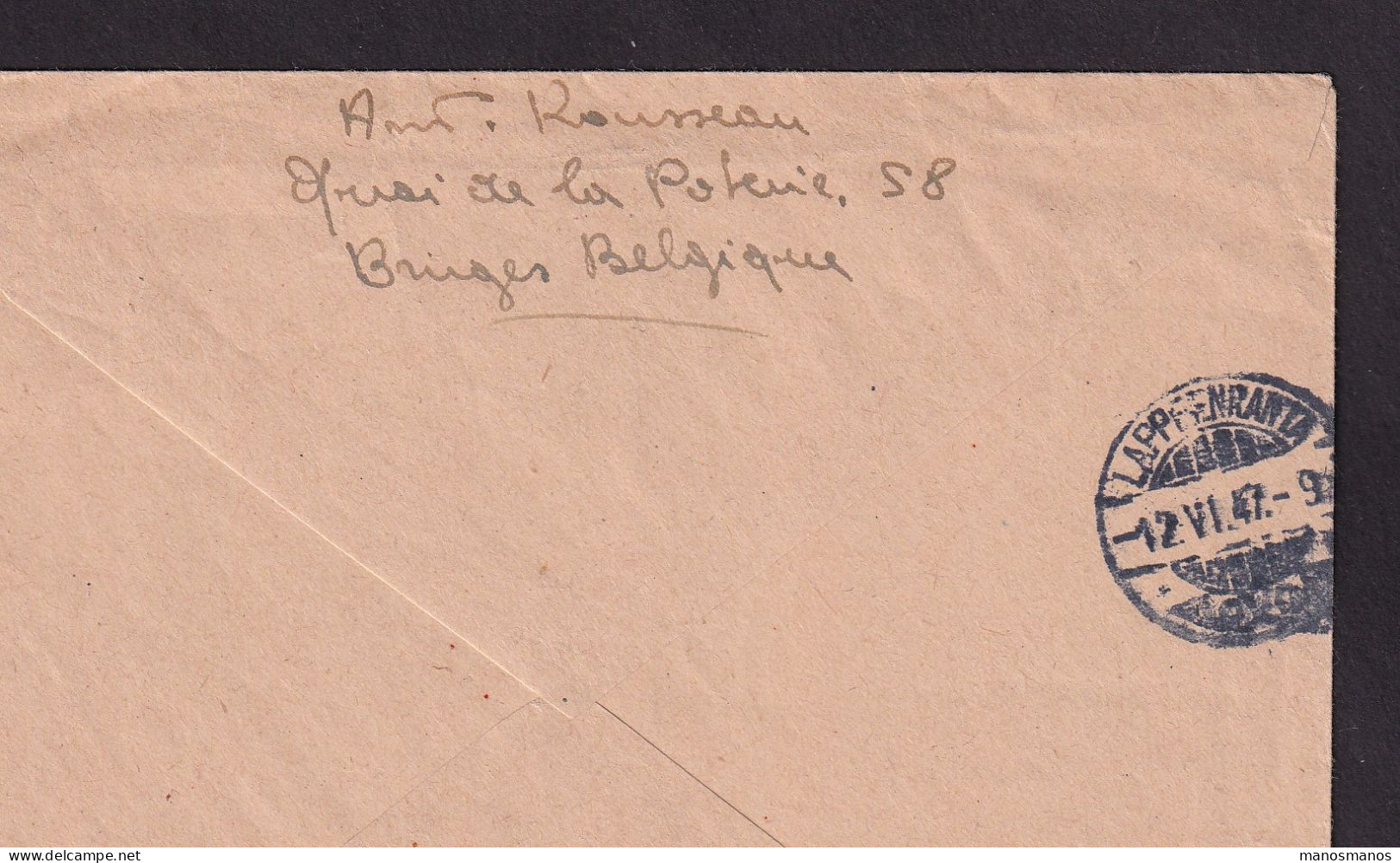 DDFF 903 -- Collection Petit Sceau De L' Etat - IMPRIME 60 C. BRUGGE 1947 Vers La Finlande - TB Destination - 1935-1949 Piccolo Sigillo Dello Stato