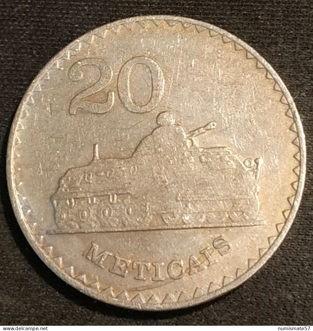 Pas Courant - MOZAMBIQUE - 20 METICAIS 1980 - KM 103 - ( 78 000 Ex. ) - Mozambico