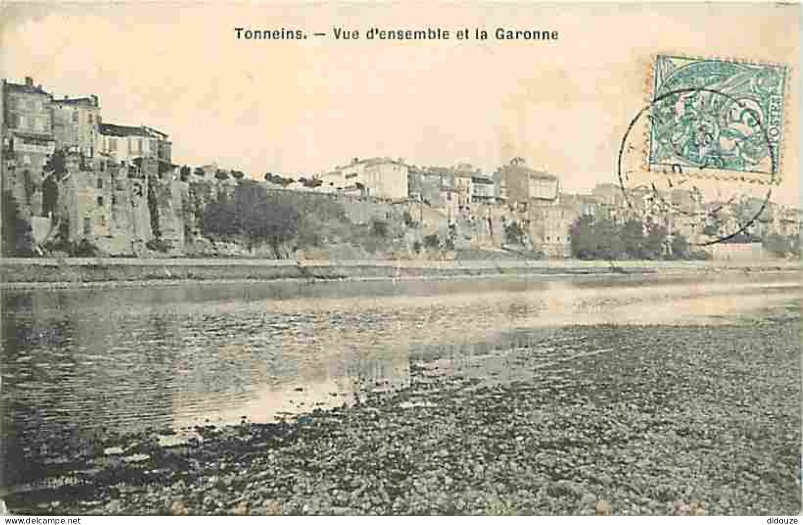 47 - Tonneins - Vue D'ensemble Et La Garonne - Etat Carte Qui Se Décolle - CPA - Voir Scans Recto-Verso - Tonneins