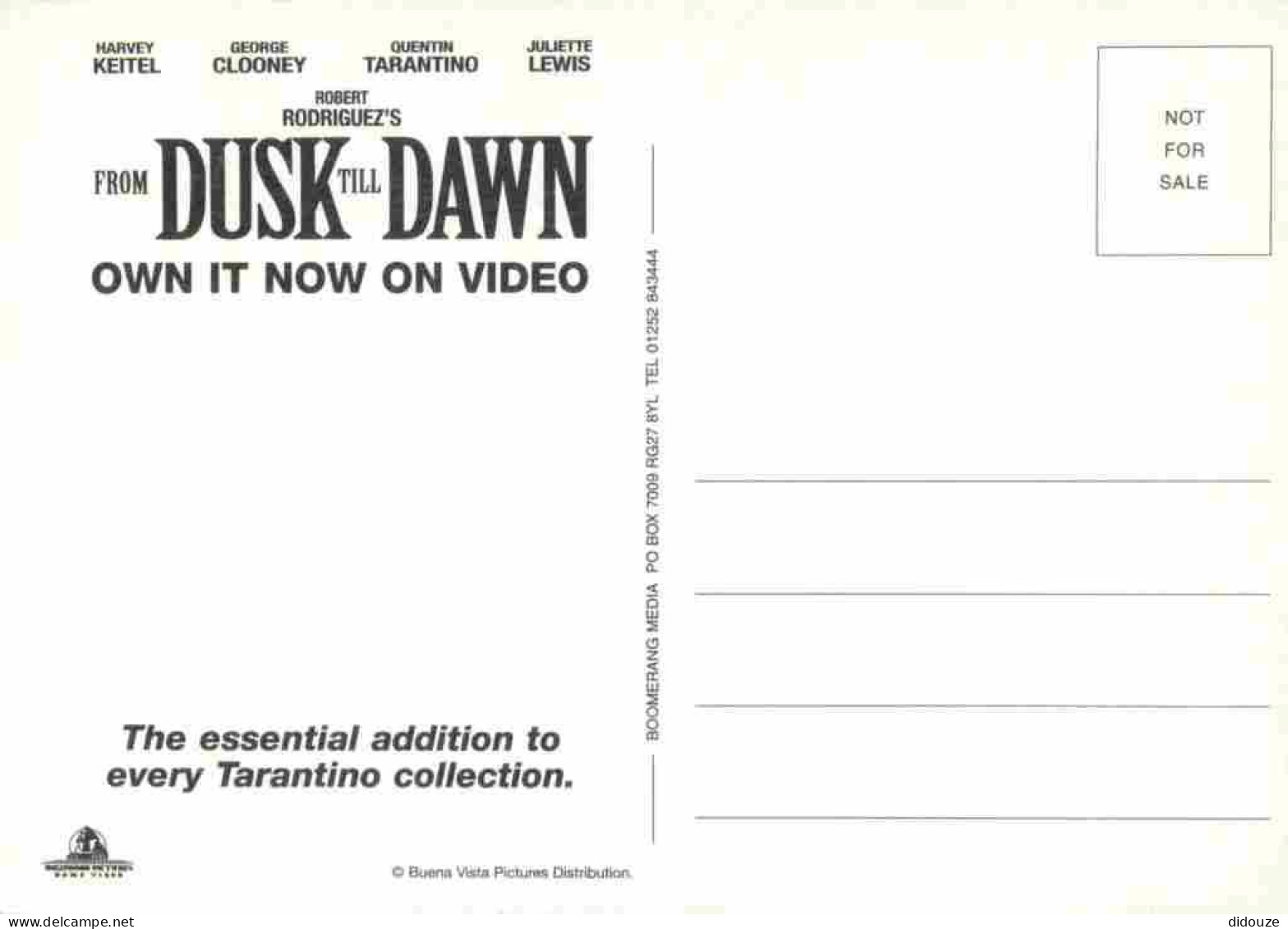 Cinema - Affiche De Film - From Dusk Till Dawn - George Clooney - CPM - Carte Neuve - Voir Scans Recto-Verso - Affiches Sur Carte