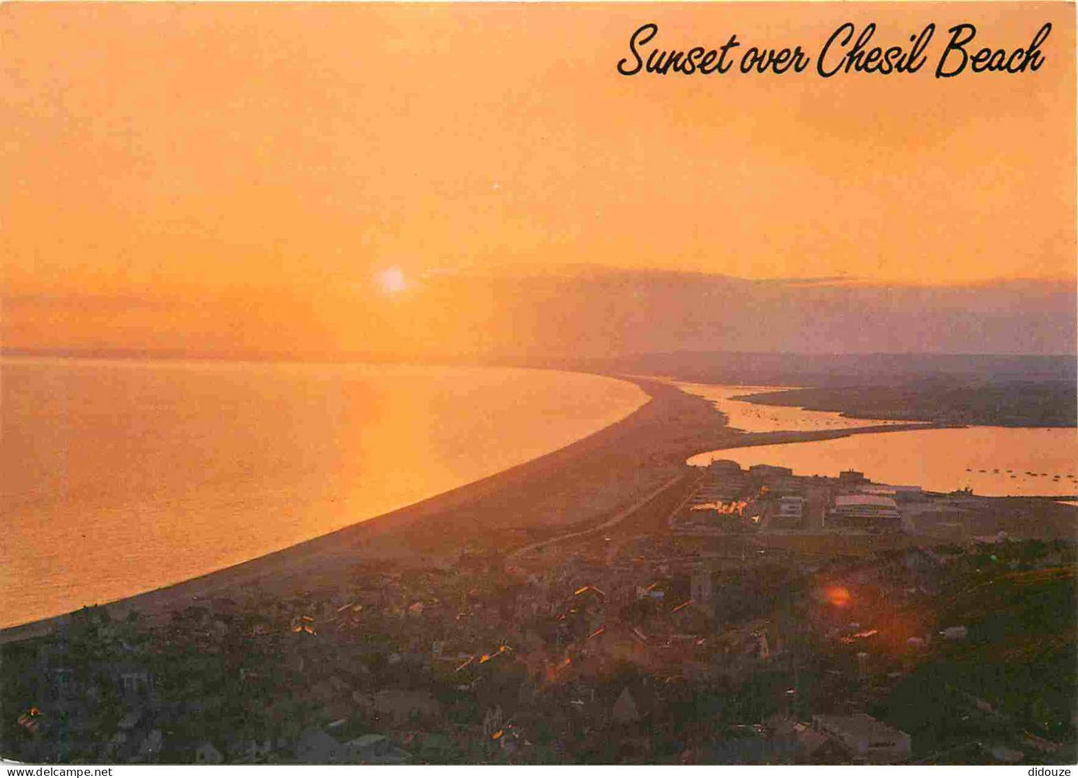 Angleterre - Portland - Sunset Over Chesil Beach - Coucher De Soleil - Aerial View - Vue Aérienne - Dorset - England - R - Autres & Non Classés
