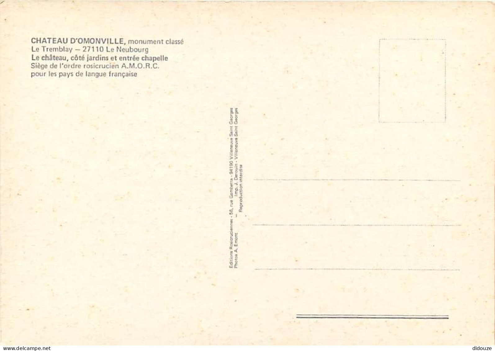 27 - Le Neubourg - Le Château D'Omonville - Côté Jardins Et Entrée Chapelle - Fleurs - CPM - Carte Neuve - Voir Scans Re - Le Neubourg