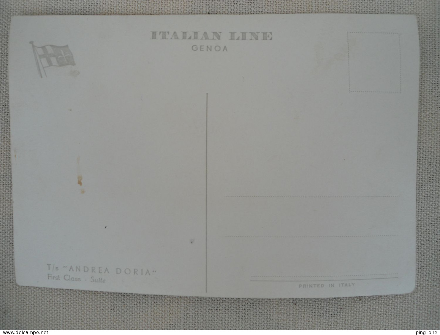 T/N ANDREA DORIA TURBONAVE LOTTO 3 CARTOLINE POSTALI B/N INTERNO NAVE CIRCOLATE ANNO 1954