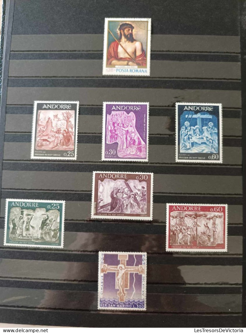 Album de Timbres  monde - Malte - Vatican - Portugal - France - Monaco - Liechtenchtein  -  Neufs et oblitérés