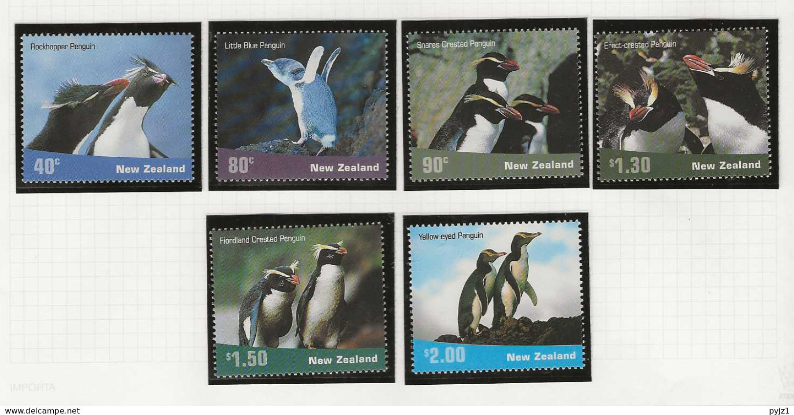 2001 MNH New Zealand Mi 1949-54 Postfris** - Ungebraucht