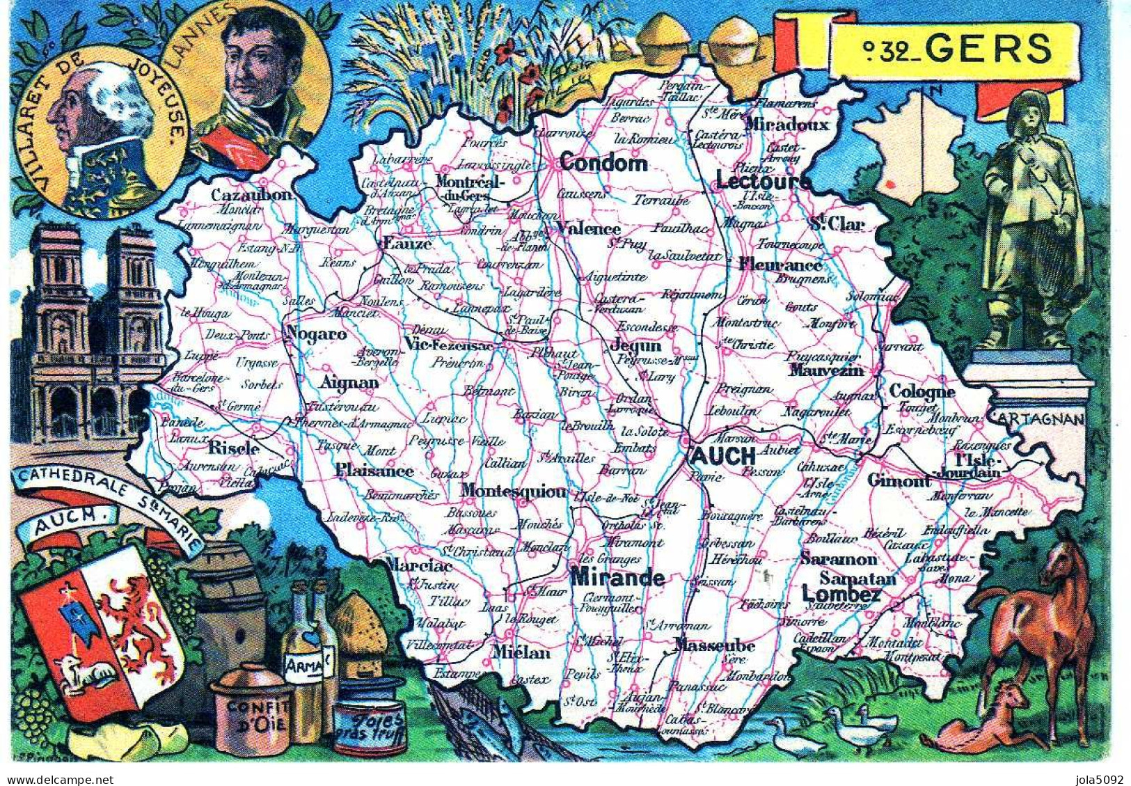 Carte Du Département Du GERS - Landkarten